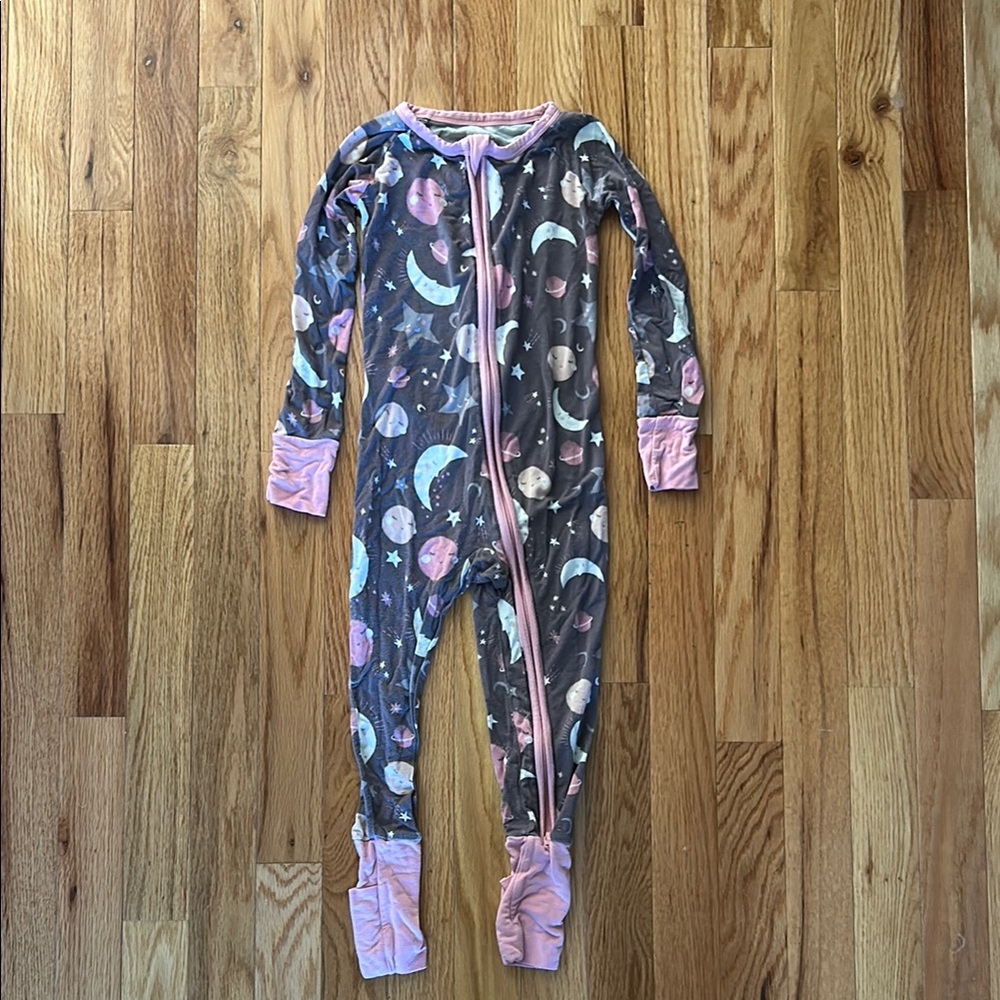 Little Sleepies Pink to the Moon Zippy